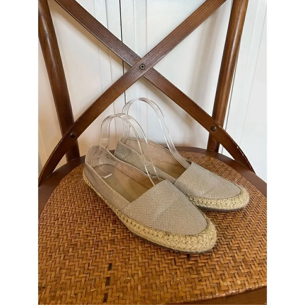 Aerosoles espadrille shimmer flats size 6